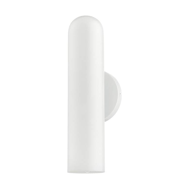 Image 3 Armored 1 Light Shiny White ADA Single Sconce more views