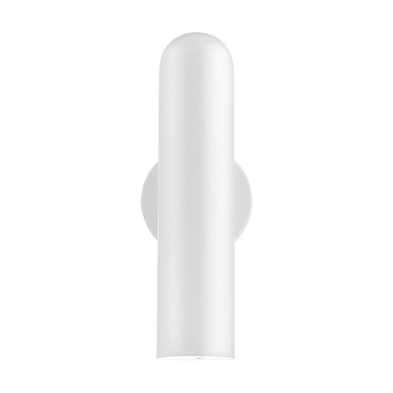 Image 4 Armored 1 Light Shiny White ADA Single Sconce more views