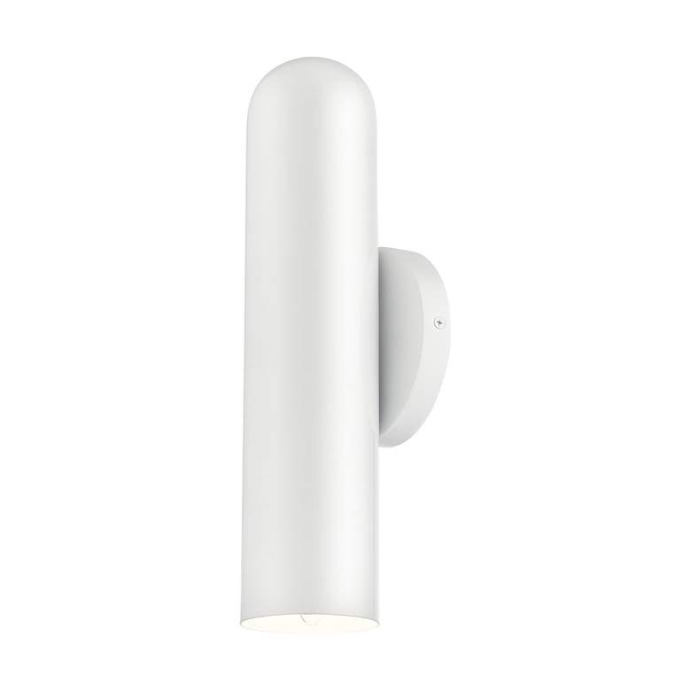 Image 5 Armored 1 Light Shiny White ADA Single Sconce more views