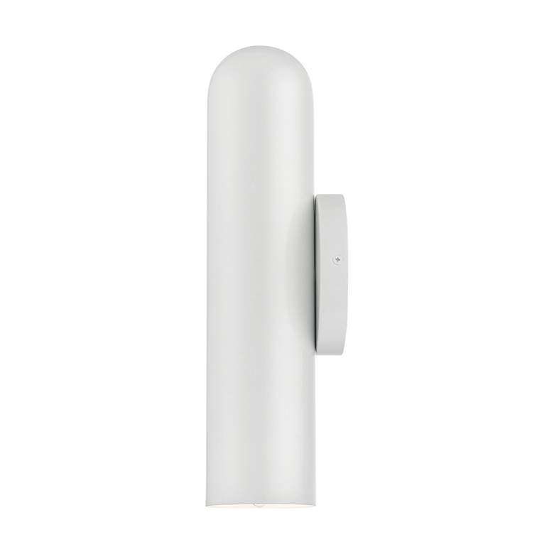 Image 6 Armored 1 Light Shiny White ADA Single Sconce more views