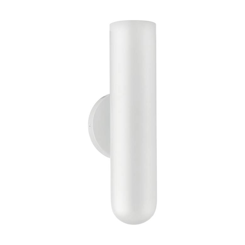 Image 7 Armored 1 Light Shiny White ADA Single Sconce more views