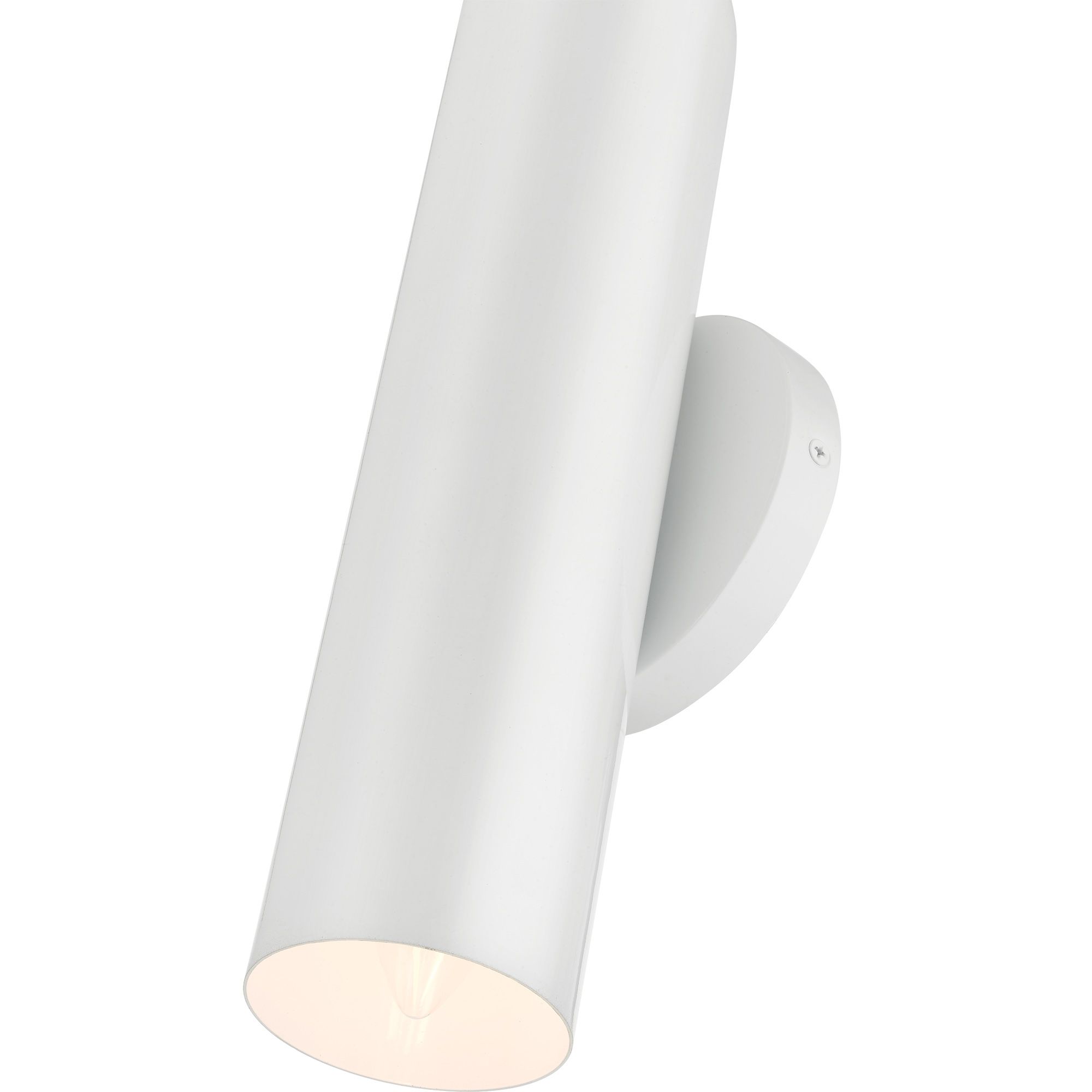 Armored 1 Light Shiny White ADA Single Sconce