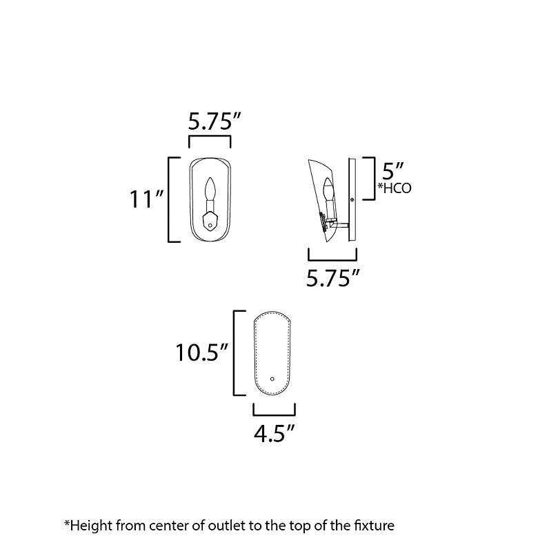 Image 5 Armory 1-Light Wall Sconce Black more views