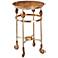Armory 17" Wide Silver and Gold Leaf Round Accent Table