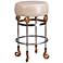 Armory 26" Putty Leather and Chrome Gold Counter Stool