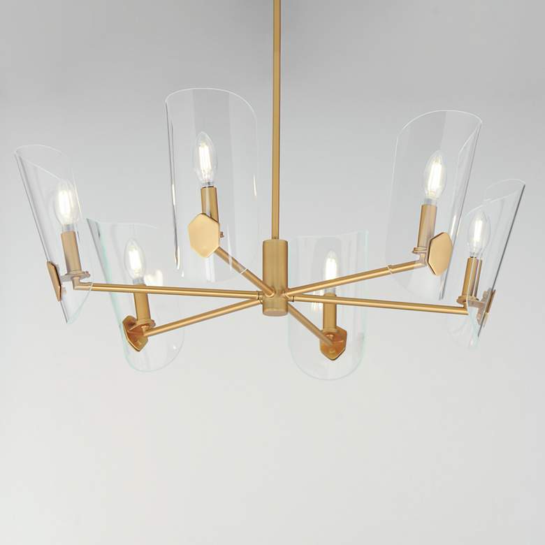 Image 3 Armory 6-Light Chandelier Natural Aged Brass more views