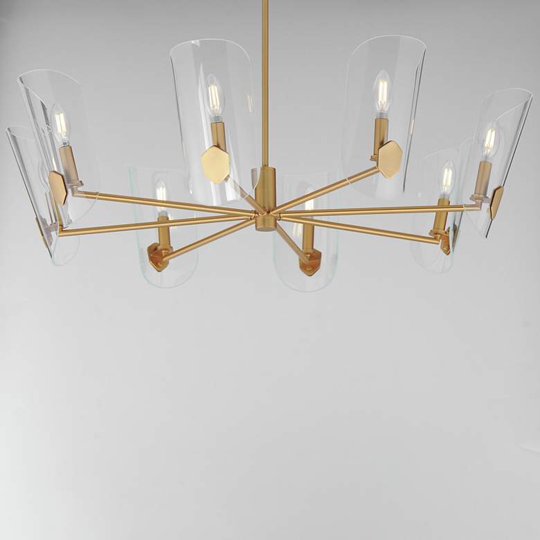 Image 2 Armory 8-Light Chandelier Natural Aged Brass more views
