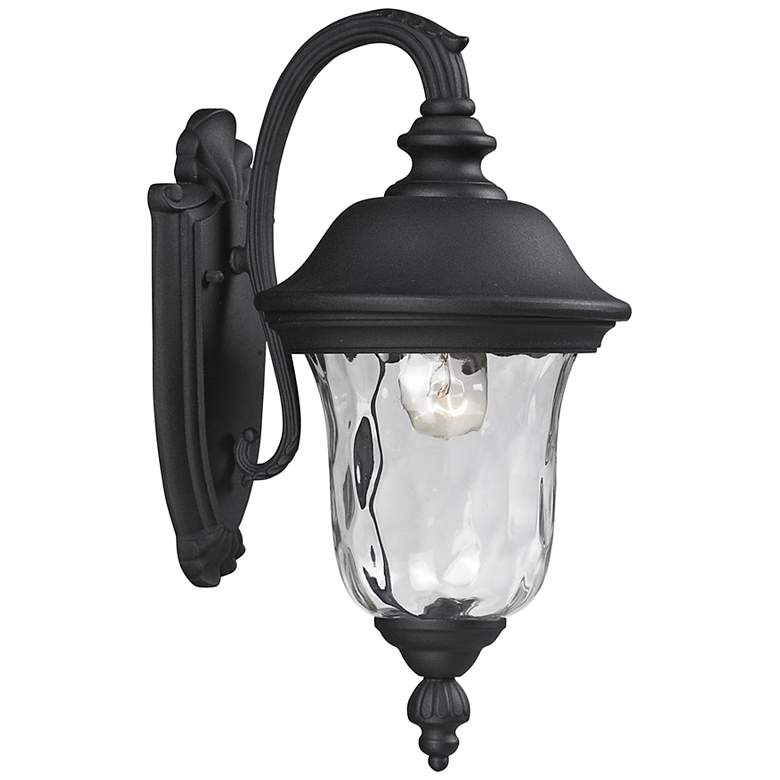 Image 1 Armstrong 15 3/4 inch High Black Downbridge Outdoor Wall Light