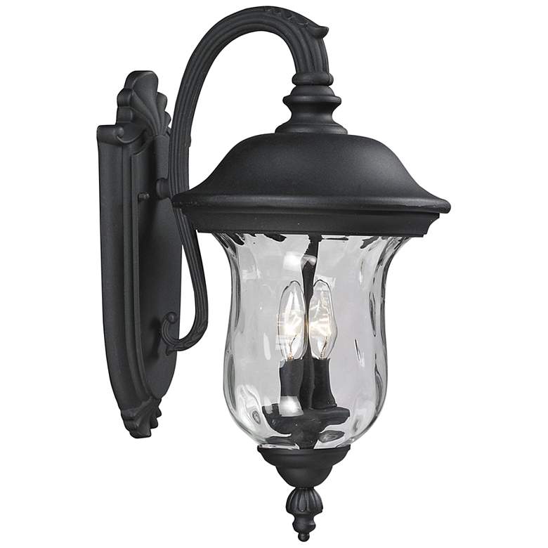 Image 1 Armstrong 19 1/2 inch High Black Downbridge Outdoor Wall Light