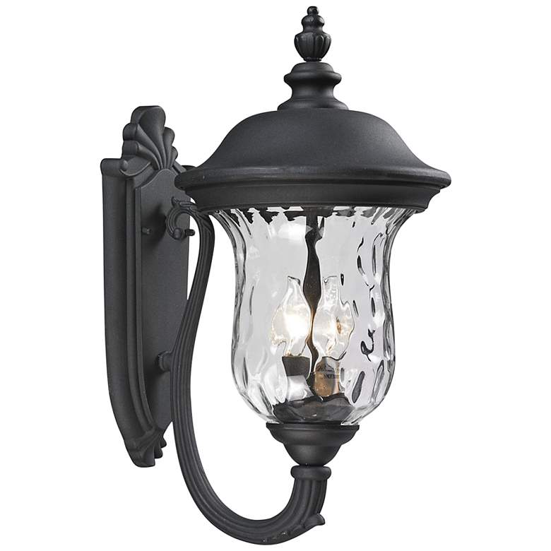 Image 1 Armstrong 19 1/2 inch High Black Upbridge Outdoor Wall Light
