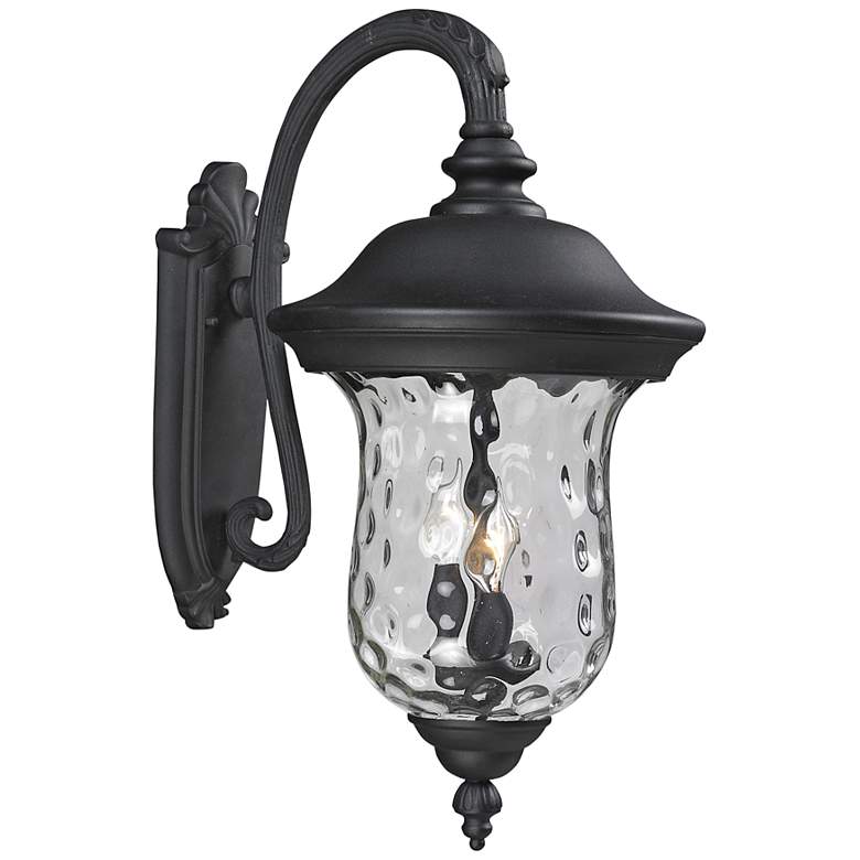 Image 1 Armstrong 24 1/4 inch High Black Downbridge Outdoor Wall Light