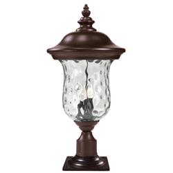 Armstrong 25 1/2"H Rubbed Bronze 3-Light Outdoor Pier Mounted Light