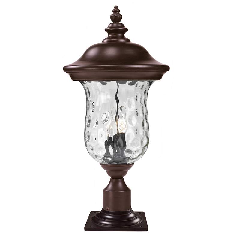 Image 1 Armstrong 25 1/2"H Rubbed Bronze 3-Light Outdoor Post Light