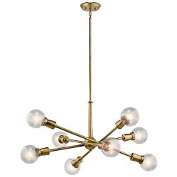 Armstrong 30" Wide Natural Brass 8-Light Sputnik Chandelier