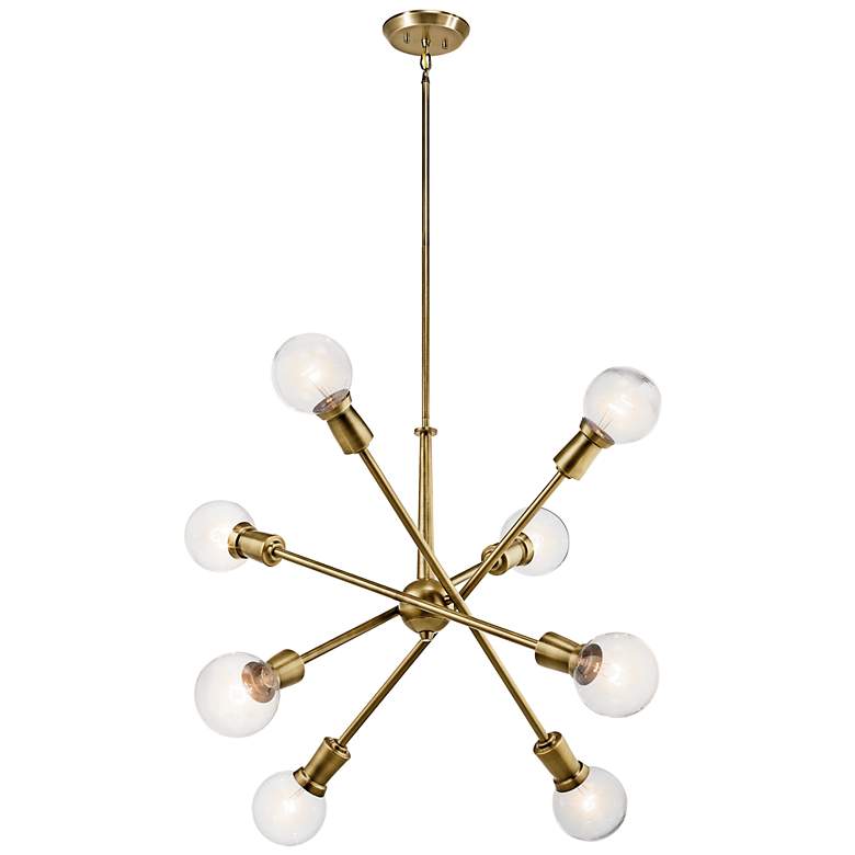 Image 3 Armstrong 30" Wide Natural Brass 8-Light Sputnik Chandelier more views