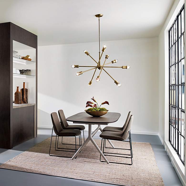 Image 7 Armstrong 30" Wide Natural Brass 8-Light Sputnik Chandelier more views