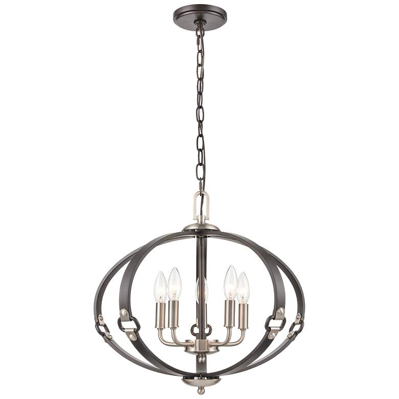 Image 1 Armstrong Grove 20" Wide 5-Light Chandelier - Espresso