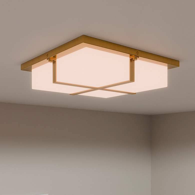Image 1 Armstrong Integrated LED Brushed Gold Flush Mount