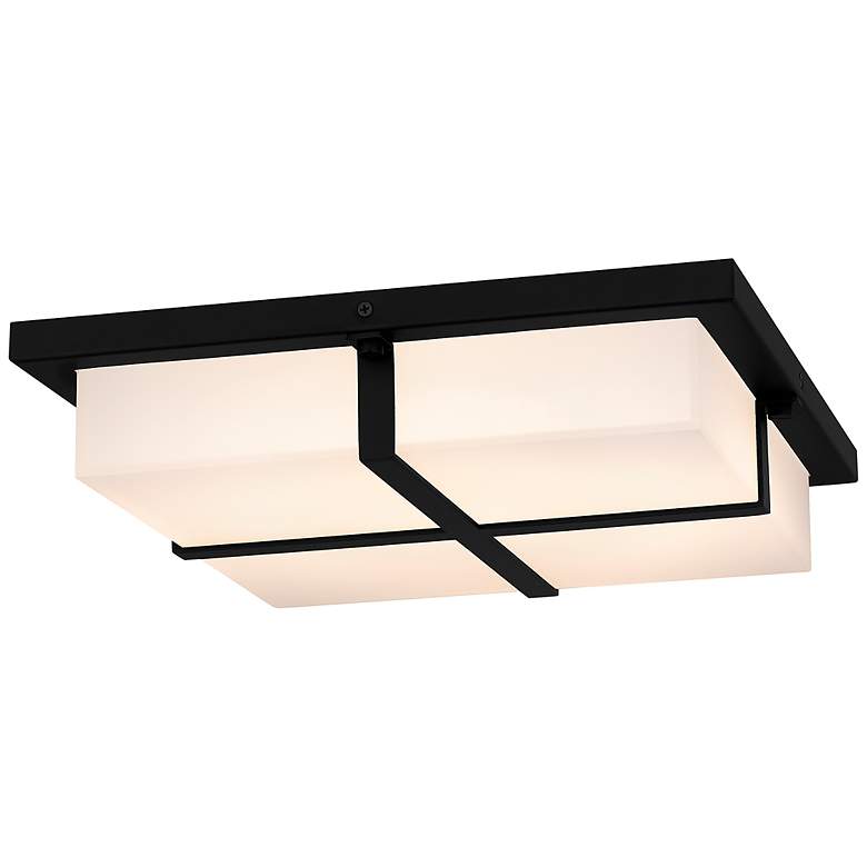 Image 2 Armstrong Integrated LED Matte Black Flush Mount