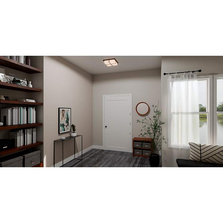 Image 6 Armstrong Integrated LED Matte Black Flush Mount more views