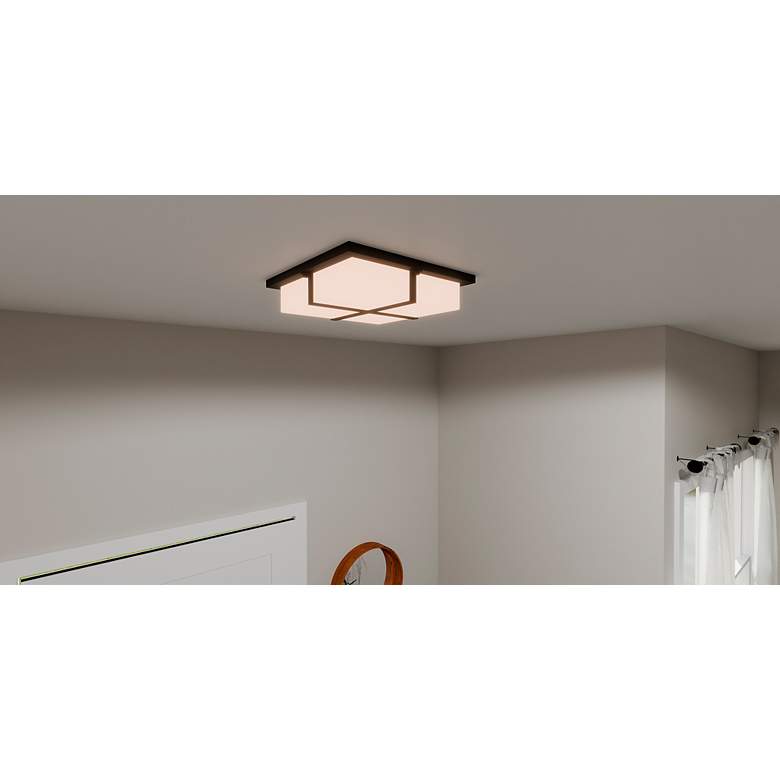 Image 7 Armstrong Integrated LED Matte Black Flush Mount more views