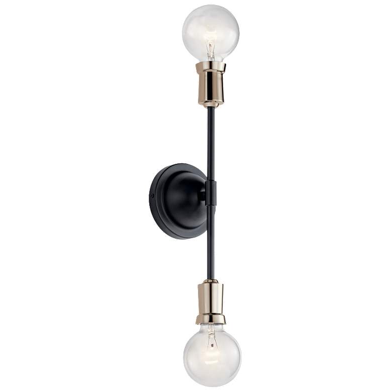 Image 1 Armstrong Sconce 2 Light in Black