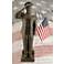 Army Dress Uniform 30" High Bronze Outdoor Statue with Flag