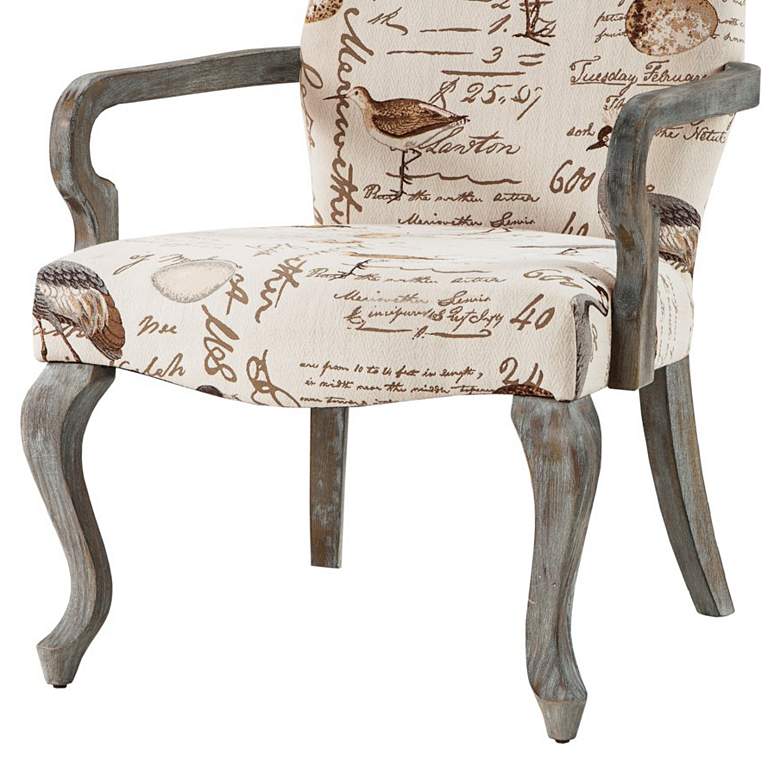 Image 3 Arnau Birdsong Sea Mist Reclaimed Gray Accent Chair more views