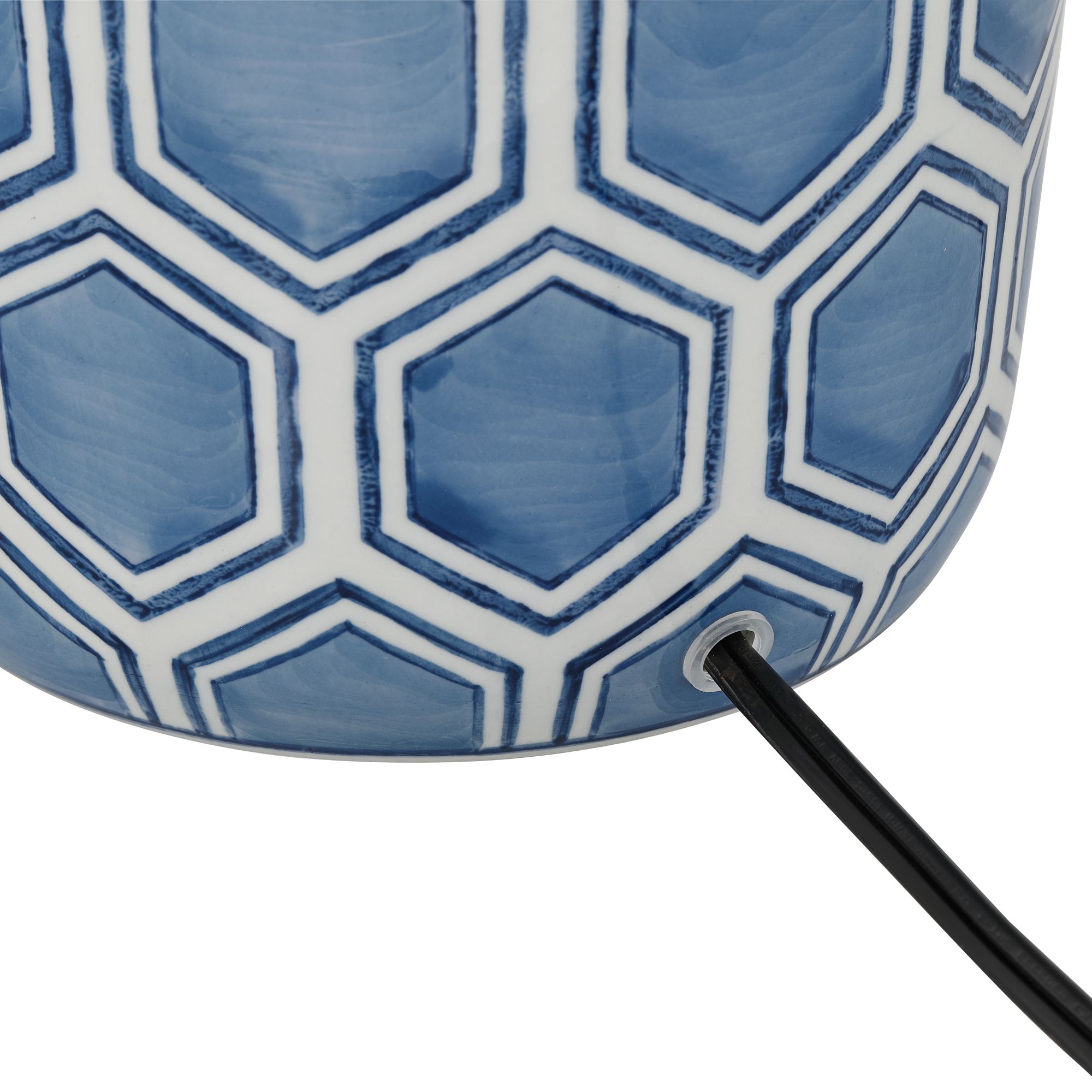Arneson 20" High Blue White Porcelain Traditional Honeycomb Table Lamp in scene