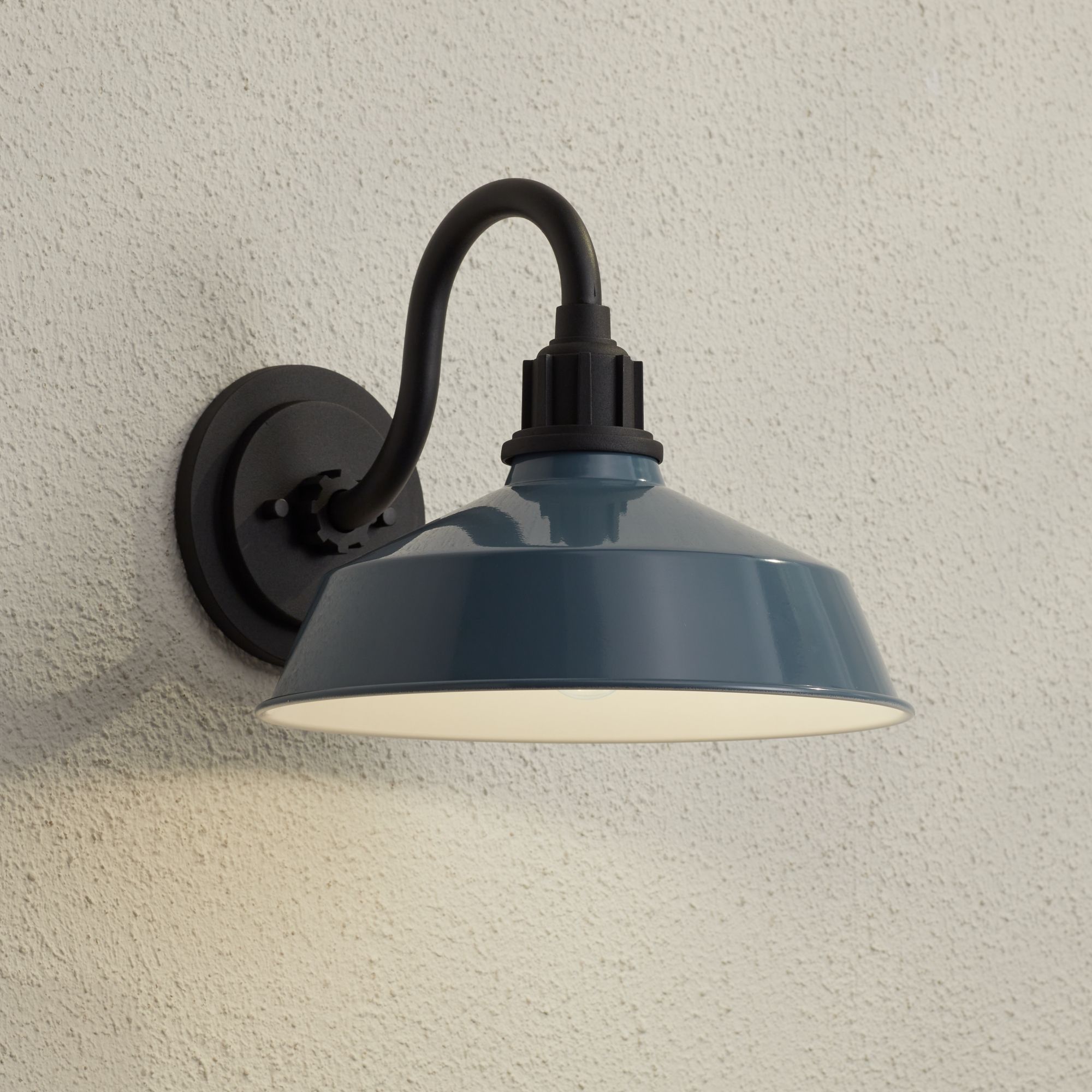 Arnett 10 1/2" High Denim Blue Outdoor Barn Wall Light Set of 2