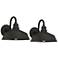 Arnett 10 1/2" Textured Black Barn Light Sconces Set of 2