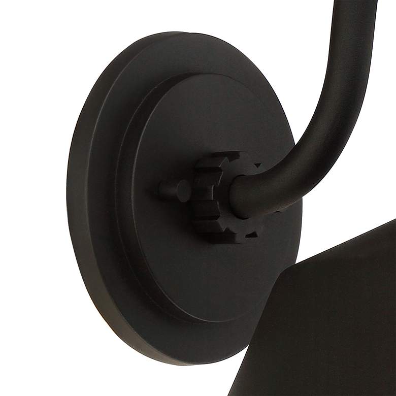 Image 3 Arnett 10 1/2" Textured Black Barn Light Sconces Set of 2 more views