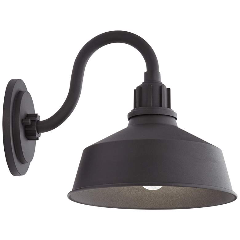 Image 7 Arnett 10 1/2" Textured Black Outdoor Wall Light Set of 2 more views