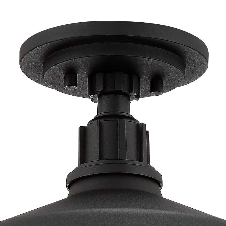 Image 2 Arnett 12" Wide Textured Black Barn Ceiling Light Set of 2 more views