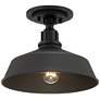 2_Arnett 12" Wide Textured Black Barn Ceiling Light