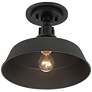 6_Arnett 12" Wide Textured Black Barn Ceiling Light more views