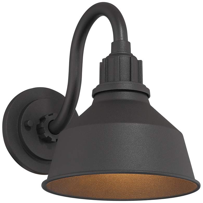 Image 6 Arnett 8" Textured Black Industrial Outdoor Wall Barn Light more views
