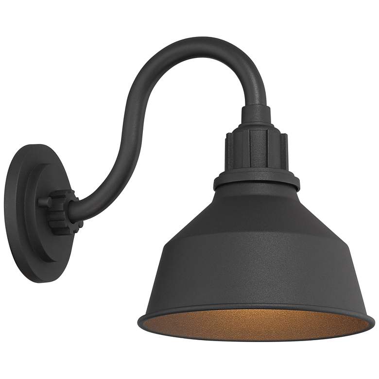 Image 7 Arnett 8" Textured Black Industrial Outdoor Wall Barn Light more views