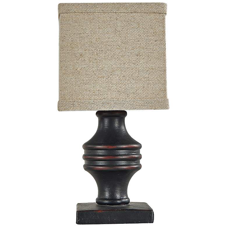 Image 1 Arno 12" High Black Accent Table Lamp with Neutral Shade