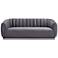 Arno 88 1/2" Wide Gray Velvet Channel Tufted Sofa
