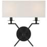Arondale 2-Light Wall Sconce in Matte Black