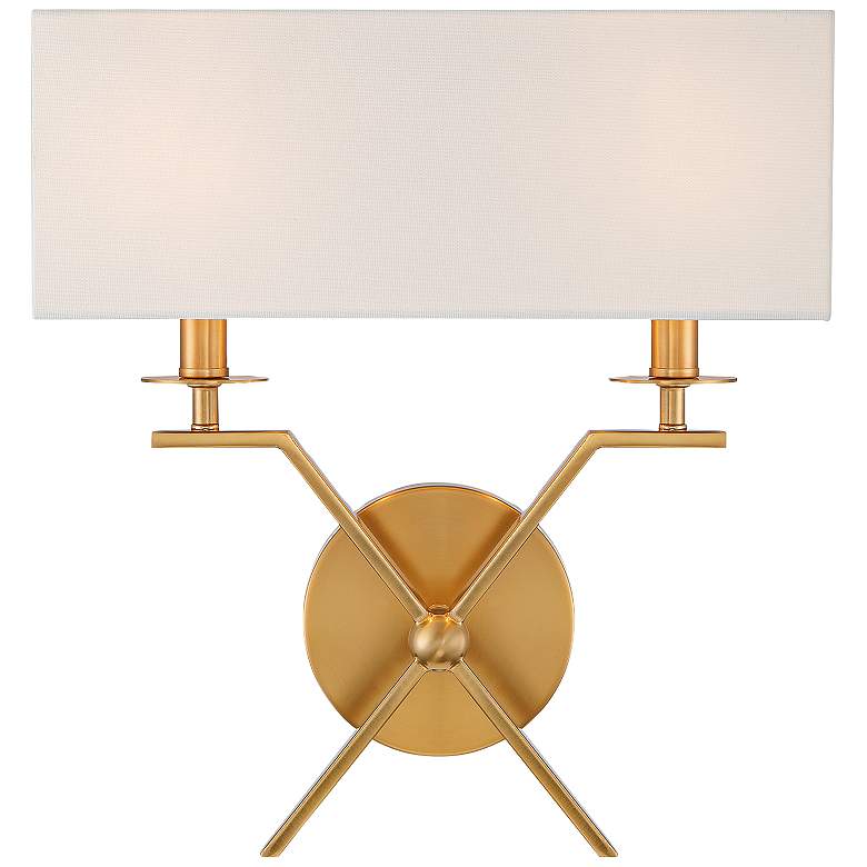 Image 1 Arondale 2-Light Wall Sconce in Warm Brass
