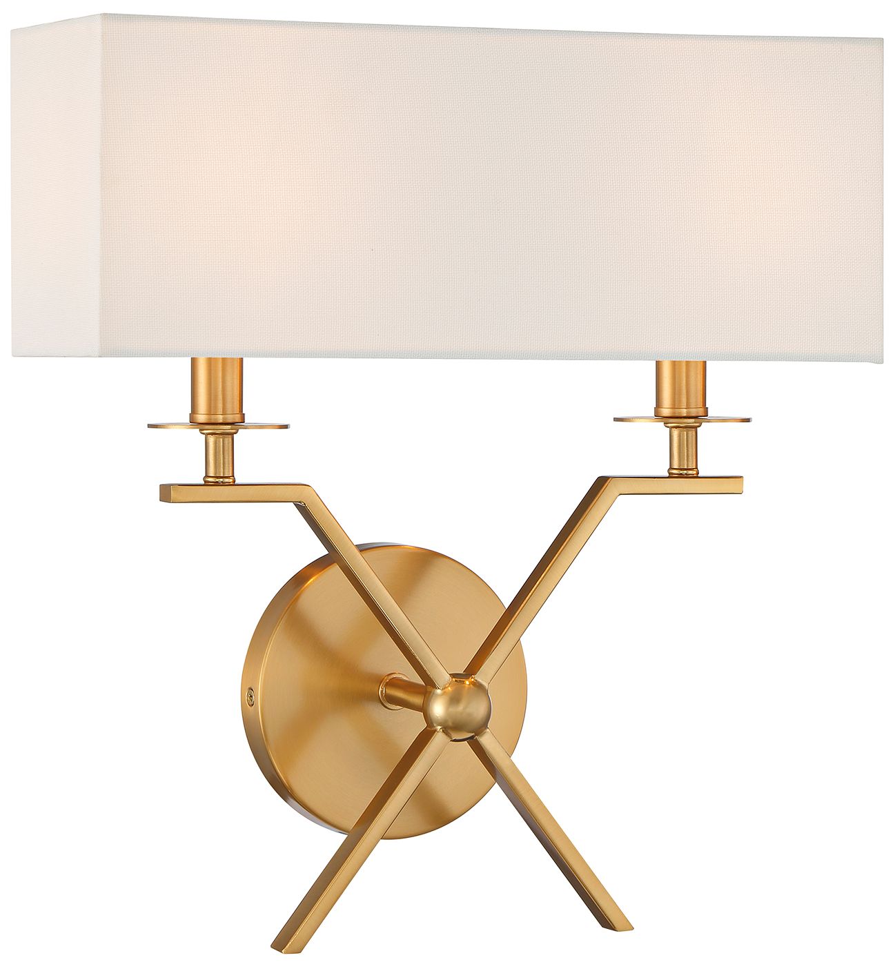 Image 4 Arondale 2-Light Wall Sconce in Warm Brass more views