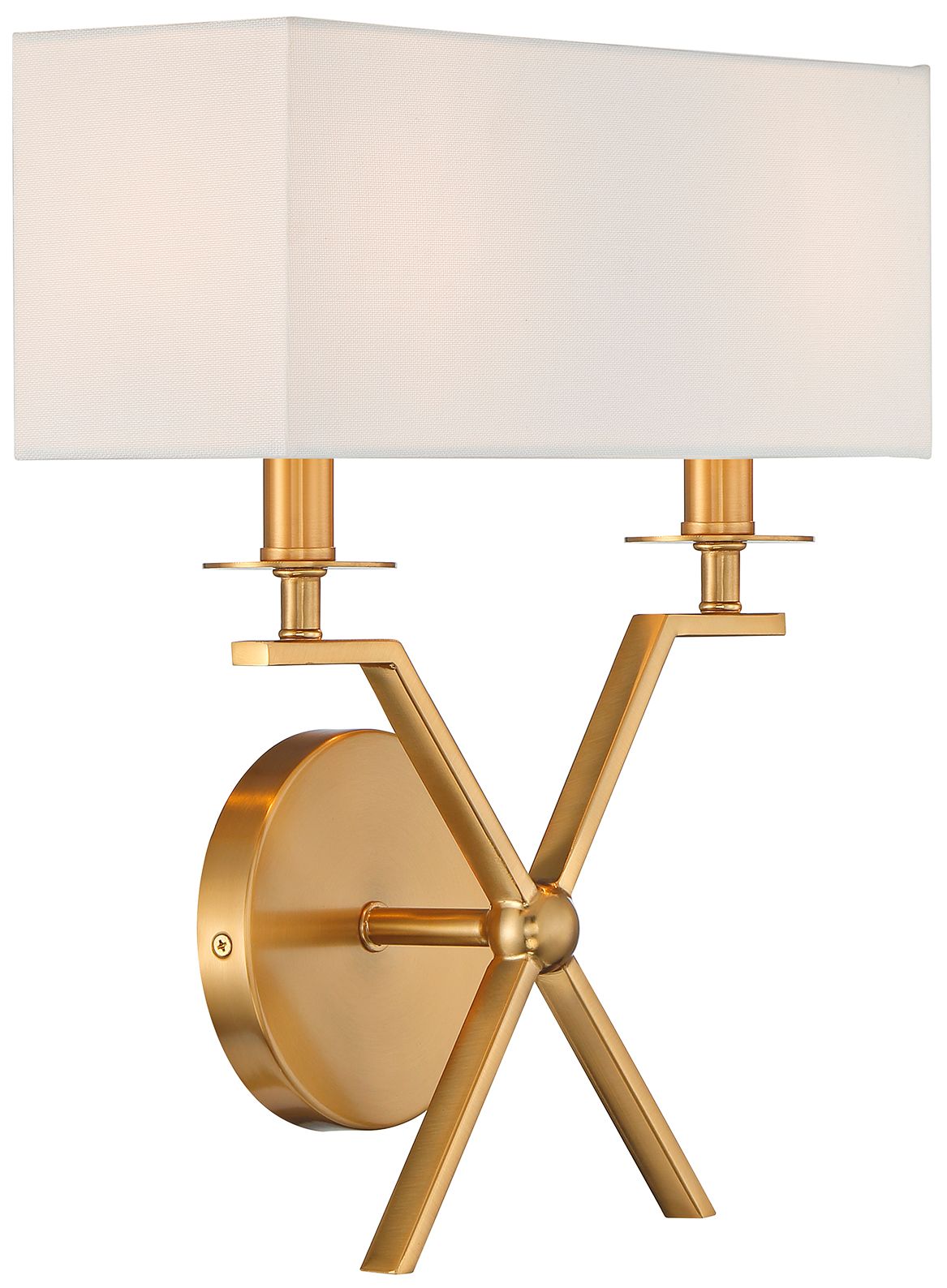 Image 5 Arondale 2-Light Wall Sconce in Warm Brass more views