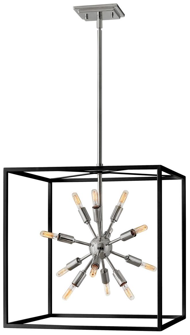 Image Aros 20" Wide Black Chandelier by Hinkley Lighting