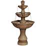 Watch A Video About the Arosco Sand Three Tier LED Lighted Outdoor Fountain
