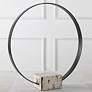 3_Around Again 19" High Brushed Satin Black Circular Sculpture more views