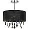 Around Town Crystal and Black 15" Wide Pendant Chandelier