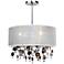 Around Town Pearl and White 18" Wide Pendant Chandelier