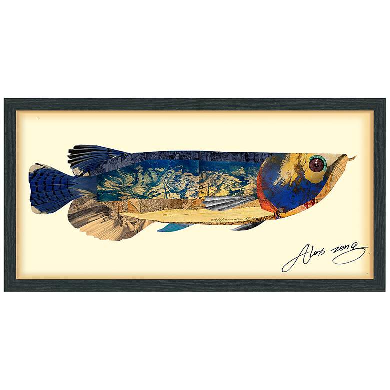 Image 2 Arowana 33" Wide Dimensional Collage Framed Wall Art